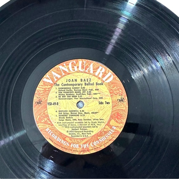Joan Baez The Contemporary Ballad Book Vangard VSD-49-B Double LP Vinyl Record - Picture 7 of 16